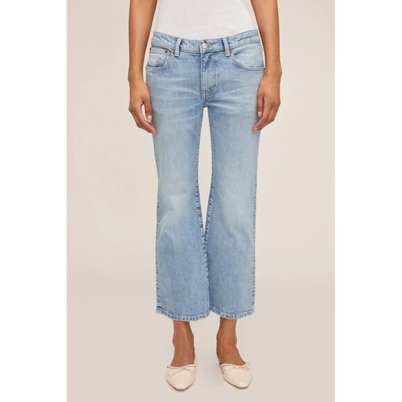 Marissa Webb Cal Low Rider Vintage Cropped Light Blue Vintage Wash Womens Size 2 - Picture 4 of 11